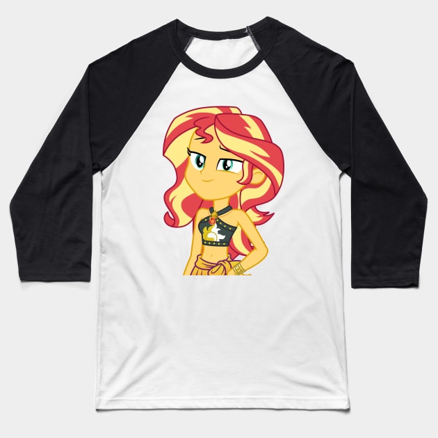 Beach Sunset Shimmer 1 Baseball T-Shirt by CloudyGlow